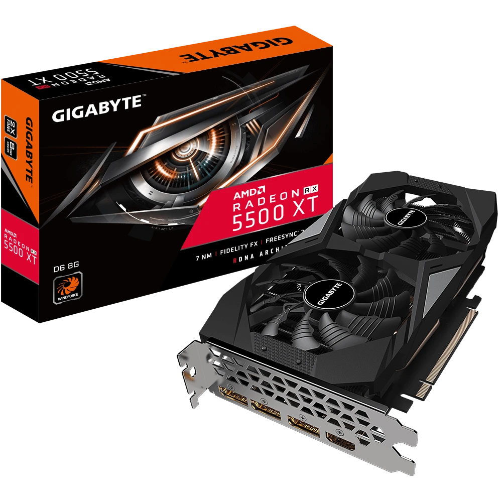Gigabyte Radeon RX 5500 XT D6 8G  (Rev. 2.0)